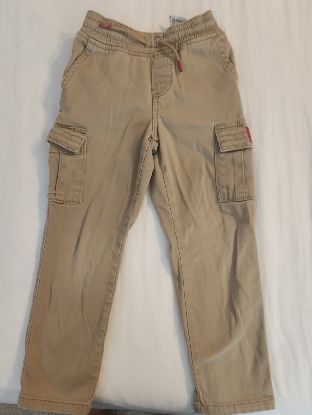 Levi's Boys Tan Cargo Pants with Drawstring Waist Size 5